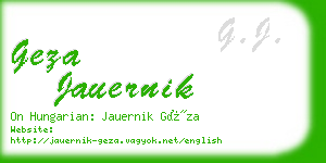 geza jauernik business card